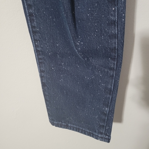 Levi's Dark Wash Paint Bleach Splatter High Waisted Wedgie Skinny Jeans - Picture 4 of 14